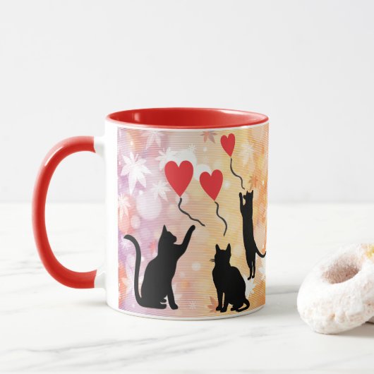 Mug Chats Et Ballons (Avec donut)