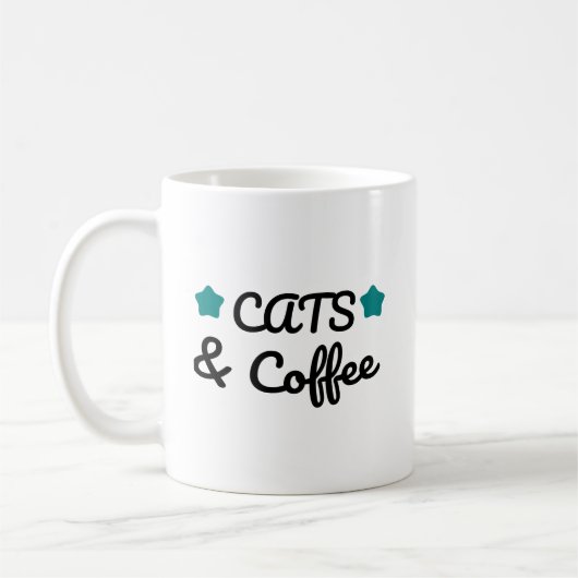 Mug Chats et Café – Café pour amateur de chat mignon (Gauche)