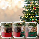 Mug Chats et chiens mignons dans des bas de Noël
