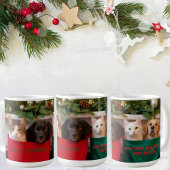Mug Chats et chiens mignons dans des bas de Noël