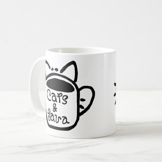 Mug Chats et Java noir (Devant gauche)