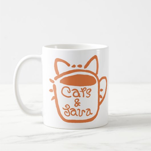 Mug Chats et Java orange (Gauche)