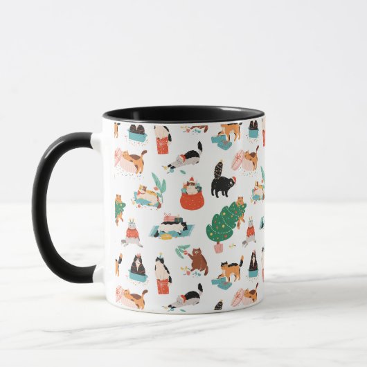 Mug Chats et Motifs de Noël (Gauche)