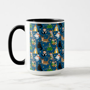 Mug Chats Festifs en Costumes de Noël Motif