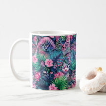 Chats fleuris d'été