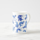 Mug Chats Flottants Bleus de Style Ming (Devant droit)