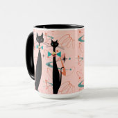 Mug Chats frais modernes de MCM de la rétro moitié du (Devant gauche)