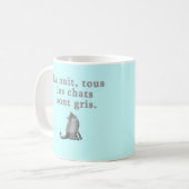 Mug Chats français indiquant des produits (Devant gauche)