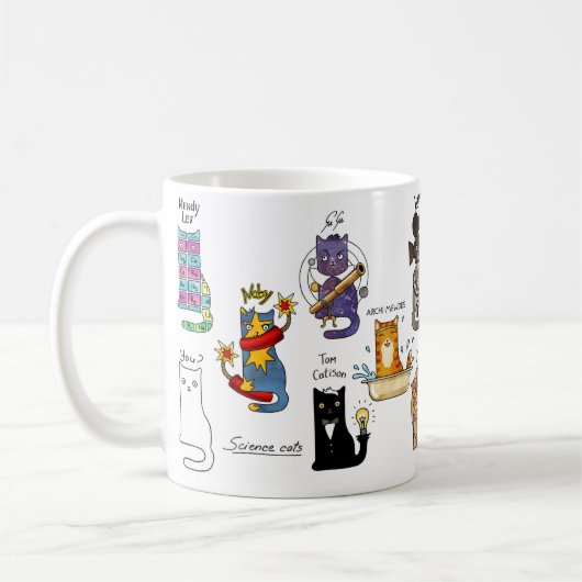 Mug Chats Geeks en science. Des découvertes. Physique, (Gauche)