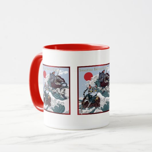 Mug Chats Guerriers Samouraïs (Devant gauche)