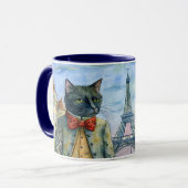 Mug Chats habillés à Paris (Devant gauche)