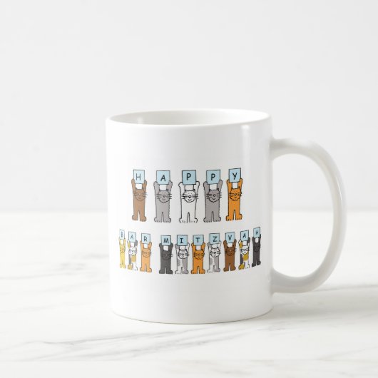 Mug Chats heureux de bande dessinée de Mitzvah de (Droite)