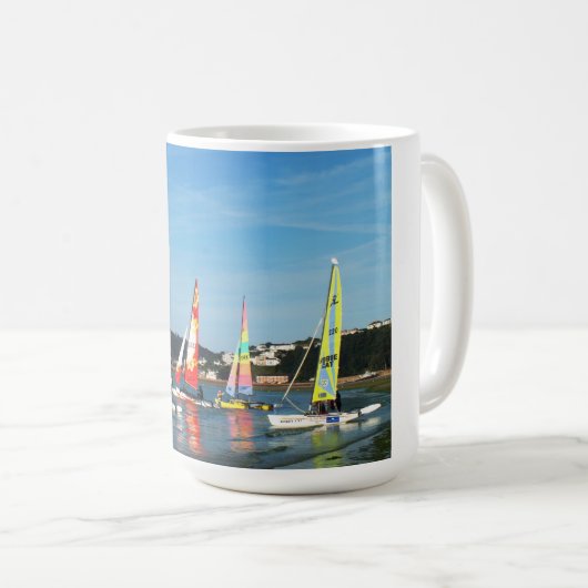 Mug Chats Hobie mettant la voile (Devant droit)