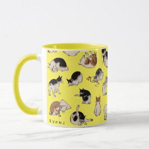 Mug Chats japonais, Hiroshige, Ukiyo-e