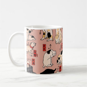 Mug Chats japonais Ukiyo-e Art drôle