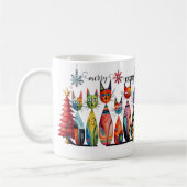 Mug Chats jolies et colorées Joyeux Noël (Gauche)