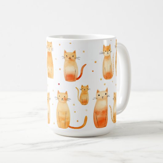 Mug Chats Kitty Orange (Devant droit)