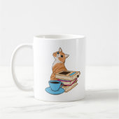 Mug Chats, Livres et Café Mignons (Gauche)