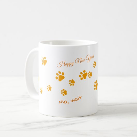 Mug Chats Marcher Orange Paws (Devant gauche)