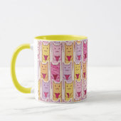 Mug Chats mignons avec les coeurs affectueux (Gauche)