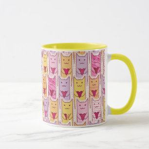 Mug Chats mignons avec les coeurs affectueux