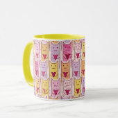 Mug Chats mignons avec les coeurs affectueux (Devant gauche)