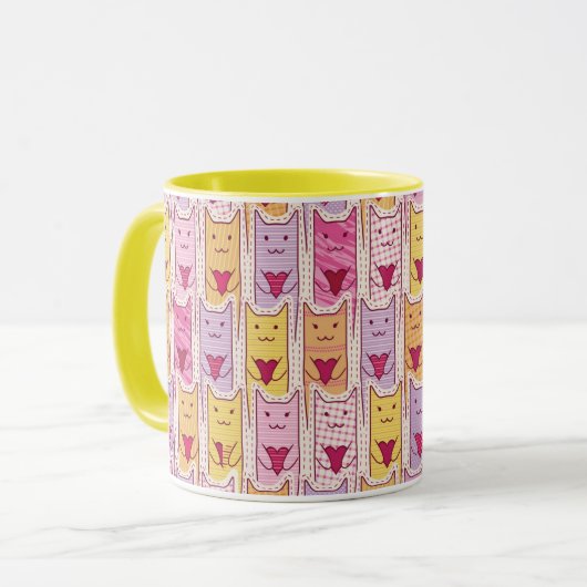 Mug Chats mignons avec les coeurs affectueux (Devant gauche)