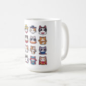 Mug Chats mignons avec lunettes (Devant droit)