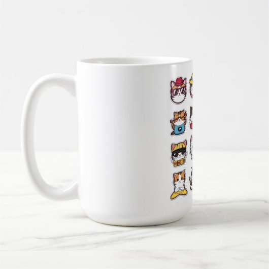 Mug Chats mignons avec lunettes (Gauche)