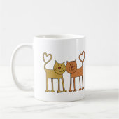 Mug Chats mignons de bande dessinée avec des queues (Gauche)