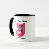 Mug Chats mignons de style milieu de siècle assis dans (Devant gauche)