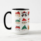 Mug Chats mignons en Casquette de Noël (Gauche)
