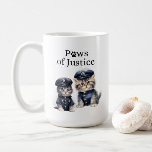 Mug Chats mignons en uniforme de police Presses de jus