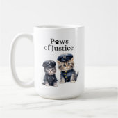 Mug Chats mignons en uniforme de police Presses de jus (Gauche)