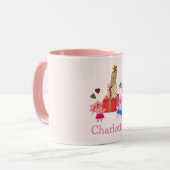 Mug Chats mignons et cadeaux| Nom rose (Devant gauche)