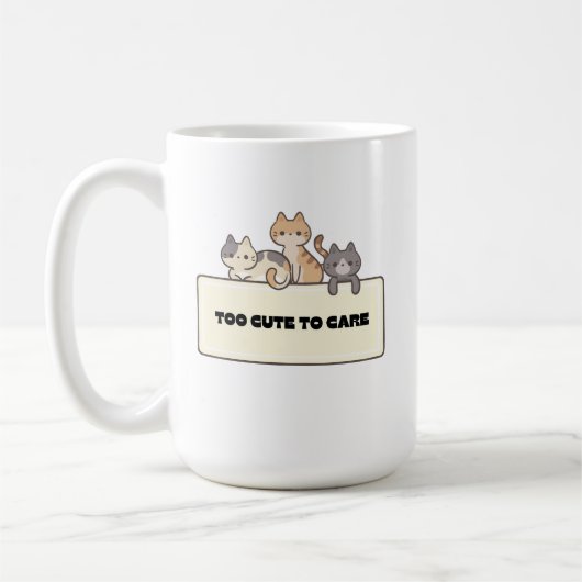 Mug Chats mignons Kawaii Drôle Design de chat mignon (Gauche)