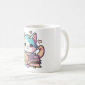 Mug chats mignons Livres de design extraordinaire par (Devant droit)