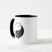 Mug Chats mignons noirs et blancs Solde parfait (Devant gauche)