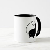 Mug Chats mignons noirs et blancs Solde parfait (Devant droit)