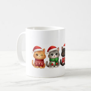 Mug Chats mignons pour Noël - Design de chats pour les