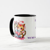 Mug Chats mignons qui vous aiment nom personnalisé vio (Devant gauche)
