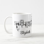 Mug Chats Mignons Suspendus Nom Personnalisé (Gauche)