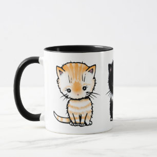 Mug Chats mignons Tabby orange Tabby gris smoking