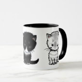 Mug Chats mignons Tabby orange Tabby gris smoking (Devant droit)