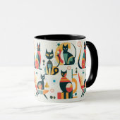 Mug Chats modernes du milieu du siècle (Devant droit)