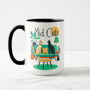 Mug Chats Modernes du Milieu du Siècle à la Maison