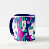 Mug Chats modernes du milieu du siècle sur un Arrière  (Devant gauche)