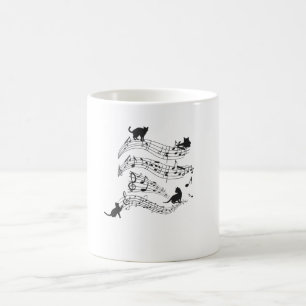 Mug Chats Musique Partition Notes musicales Kitten Fun