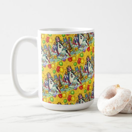 MUG CHATS N'FITZ, CUISINES, MICE, ANNIVERSAIRE AMUSANT (Avec donut)