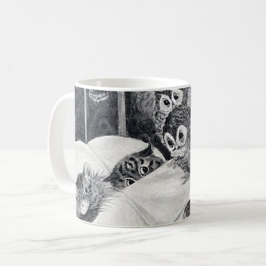 Mug Chats Nightmare Owl Bird, Louis Wain (Devant gauche)